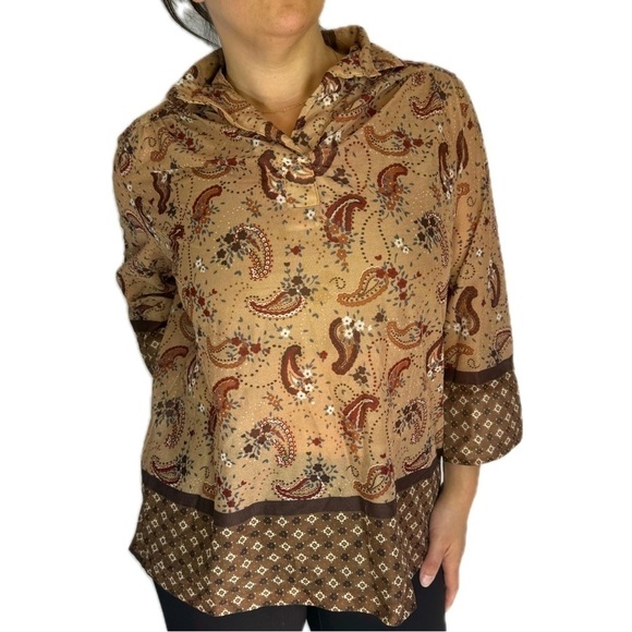 Leo Paley - Vintage paisley top size Large - Picture 2 of 4